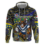 Merry Christmas Cowboys Hoodie Aboriginal Santa Rugby Mascot - North Queensland