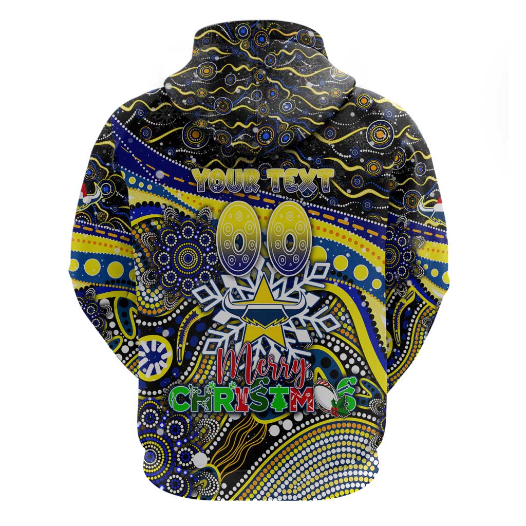 Merry Christmas Cowboys Hoodie Aboriginal Santa Rugby Mascot - North Queensland