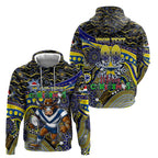 Merry Christmas Cowboys Hoodie Aboriginal Santa Rugby Mascot - North Queensland
