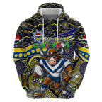 Merry Christmas Cowboys Hoodie Aboriginal Santa Rugby Mascot - North Queensland