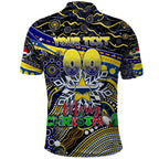 Merry Christmas Cowboys Polo Shirt Aboriginal Santa Rugby Mascot - North Queensland