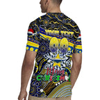 Merry Christmas Cowboys Rugby Jersey Aboriginal Santa Rugby Mascot - North Queensland