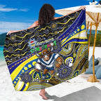 Merry Christmas Cowboys Sarong Aboriginal Santa Rugby Mascot - North Queensland