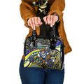 Merry Christmas Cowboys Shoulder Handbag Aboriginal Santa Rugby Mascot - North Queensland