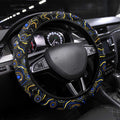 Merry Christmas Cowboys Steering Wheel Cover Aboriginal Santa Rugby Mascot - North Queensland