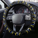 Merry Christmas Cowboys Steering Wheel Cover Aboriginal Santa Rugby Mascot - North Queensland