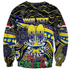 Merry Christmas Cowboys Sweatshirt Aboriginal Santa Rugby Mascot - North Queensland