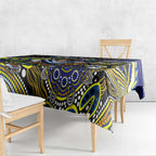 Merry Christmas Cowboys Tablecloth Aboriginal Santa Rugby Mascot - North Queensland