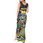 Merry Christmas Cowboys Tank Maxi Dress Aboriginal Santa Rugby Mascot - North Queensland