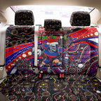 Merry Christmas Newcastle Knights Back Car Seat Cover Aboriginal Santa Rugby Mascot - Novocastrians