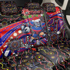Merry Christmas Newcastle Knights Back Car Seat Cover Aboriginal Santa Rugby Mascot - Novocastrians