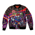 Merry Christmas Newcastle Knights Bomber Jacket Aboriginal Santa Rugby Mascot - Novocastrians