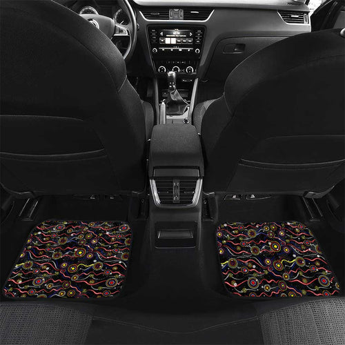 Merry Christmas Newcastle Knights Car Mats Aboriginal Santa Rugby Mascot - Novocastrians