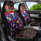 Merry Christmas Newcastle Knights Car Seat Cover Aboriginal Santa Rugby Mascot - Novocastrians
