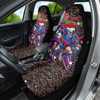 Merry Christmas Newcastle Knights Car Seat Cover Aboriginal Santa Rugby Mascot - Novocastrians