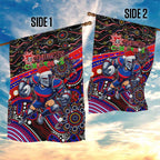 Merry Christmas Newcastle Knights Garden Flag Aboriginal Santa Rugby Mascot - Novocastrians