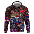 Merry Christmas Newcastle Knights Hoodie Aboriginal Santa Rugby Mascot - Novocastrians