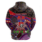 Merry Christmas Newcastle Knights Hoodie Aboriginal Santa Rugby Mascot - Novocastrians
