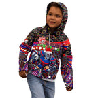 Merry Christmas Newcastle Knights Kid Hoodie Aboriginal Santa Rugby Mascot - Novocastrians