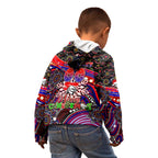 Merry Christmas Newcastle Knights Kid Hoodie Aboriginal Santa Rugby Mascot - Novocastrians