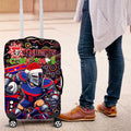 Merry Christmas Newcastle Knights Luggage Cover Aboriginal Santa Rugby Mascot - Novocastrians