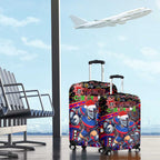 Merry Christmas Newcastle Knights Luggage Cover Aboriginal Santa Rugby Mascot - Novocastrians