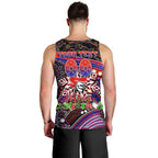 Merry Christmas Newcastle Knights Men Tank Top Aboriginal Santa Rugby Mascot - Novocastrians