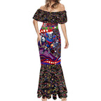 Merry Christmas Newcastle Knights Mermaid Dress Aboriginal Santa Rugby Mascot - Novocastrians