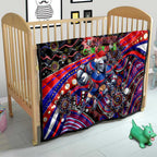 Merry Christmas Newcastle Knights Quilt Aboriginal Santa Rugby Mascot - Novocastrians