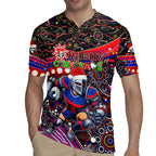 Merry Christmas Newcastle Knights Rugby Jersey Aboriginal Santa Rugby Mascot - Novocastrians