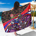 Merry Christmas Newcastle Knights Sarong Aboriginal Santa Rugby Mascot - Novocastrians