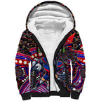 Merry Christmas Newcastle Knights Sherpa Hoodie Aboriginal Santa Rugby Mascot - Novocastrians