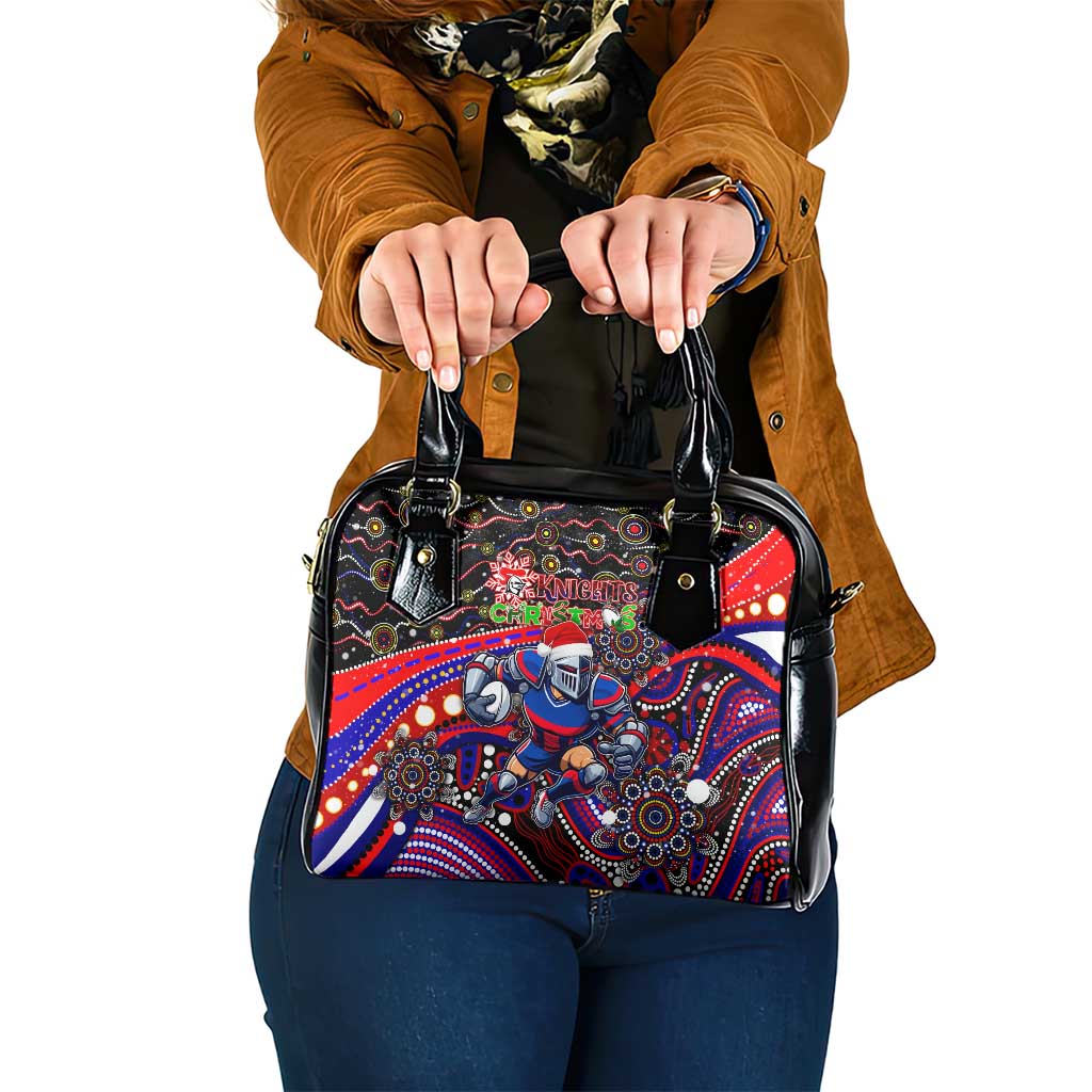 Merry Christmas Newcastle Knights Shoulder Handbag Aboriginal Santa Rugby Mascot - Novocastrians
