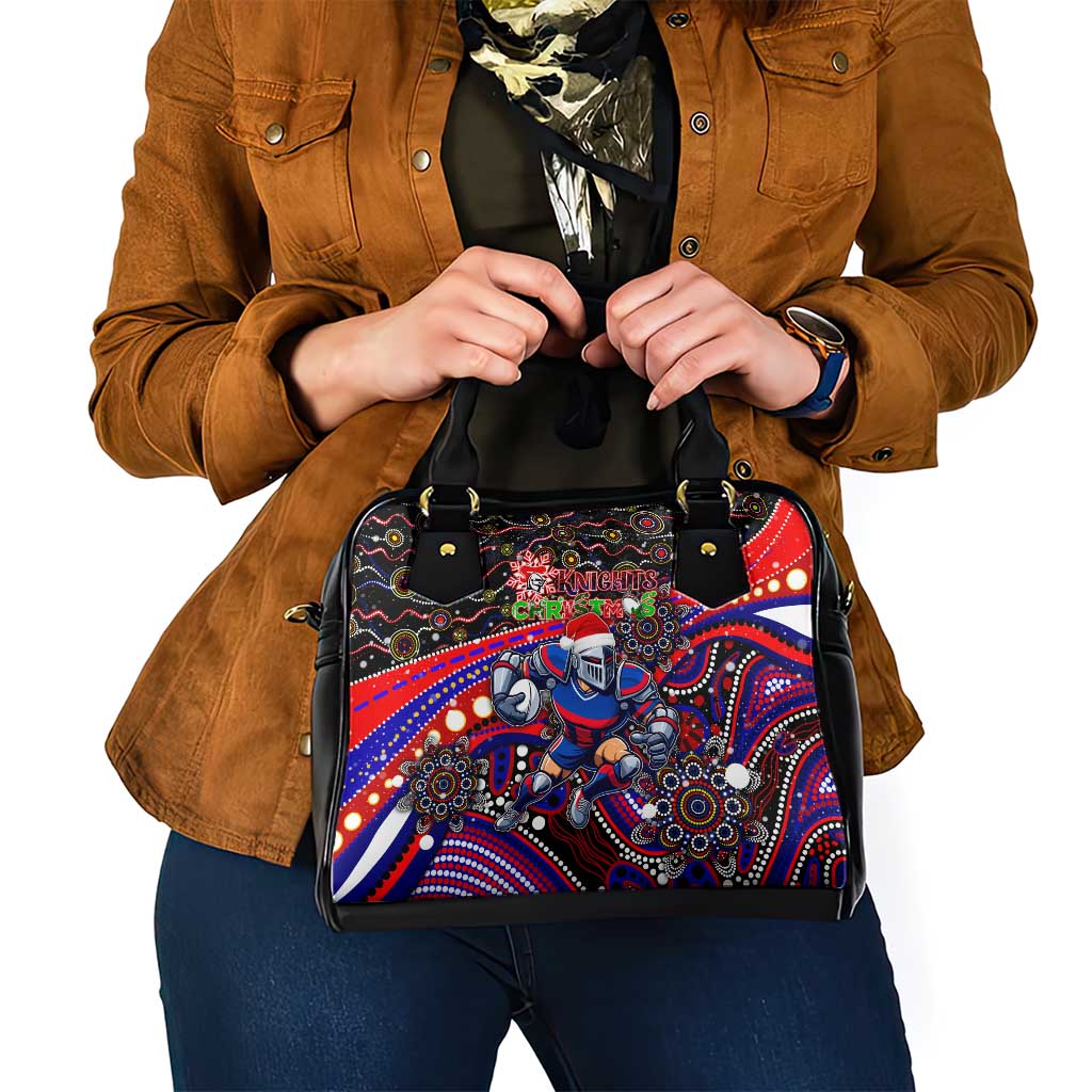 Merry Christmas Newcastle Knights Shoulder Handbag Aboriginal Santa Rugby Mascot - Novocastrians