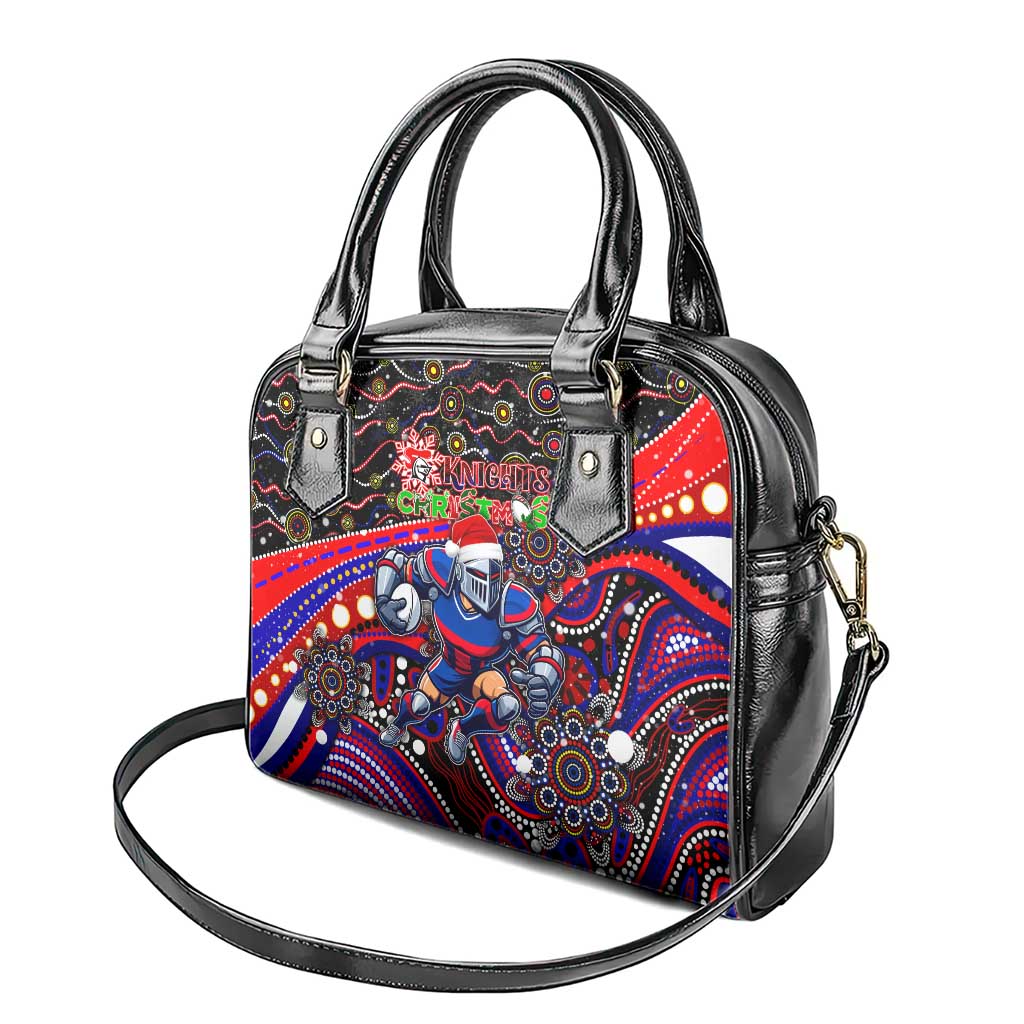 Merry Christmas Newcastle Knights Shoulder Handbag Aboriginal Santa Rugby Mascot - Novocastrians