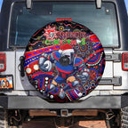 Merry Christmas Newcastle Knights Spare Tire Cover Aboriginal Santa Rugby Mascot - Novocastrians