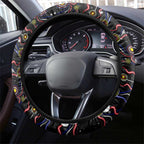 Merry Christmas Newcastle Knights Steering Wheel Cover Aboriginal Santa Rugby Mascot - Novocastrians