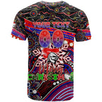 Merry Christmas Newcastle Knights T Shirt Aboriginal Santa Rugby Mascot - Novocastrians