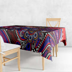 Merry Christmas Newcastle Knights Tablecloth Aboriginal Santa Rugby Mascot - Novocastrians