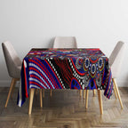 Merry Christmas Newcastle Knights Tablecloth Aboriginal Santa Rugby Mascot - Novocastrians
