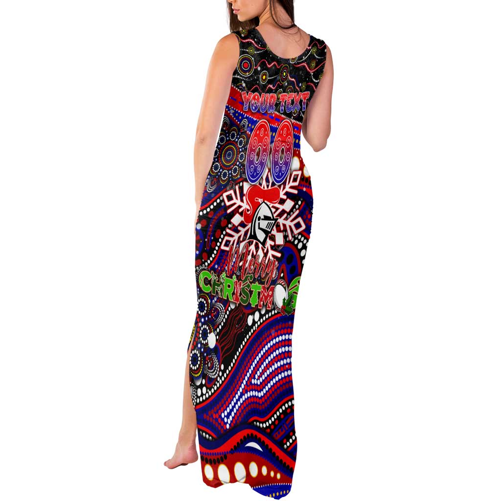 Merry Christmas Newcastle Knights Tank Maxi Dress Aboriginal Santa Rugby Mascot - Novocastrians