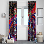 Merry Christmas Newcastle Knights Window Curtain Aboriginal Santa Rugby Mascot - Novocastrians