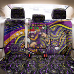 Merry Christmas Storm Back Car Seat Cover Aboriginal Santa Rugby Mascot - Melbourne