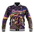 Merry Christmas Storm Baseball Jacket Aboriginal Santa Rugby Mascot - Melbourne
