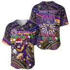 Merry Christmas Storm Baseball Jersey Aboriginal Santa Rugby Mascot - Melbourne