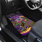 Merry Christmas Storm Car Mats Aboriginal Santa Rugby Mascot - Melbourne