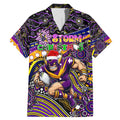 Merry Christmas Storm Family Matching Mermaid Dress and Hawaiian Shirt Aboriginal Santa Rugby Mascot - Melbourne