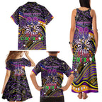Merry Christmas Storm Family Matching Tank Maxi Dress and Hawaiian Shirt Aboriginal Santa Rugby Mascot - Melbourne