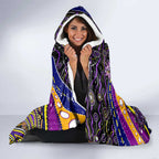 Merry Christmas Storm Hooded Blanket Aboriginal Santa Rugby Mascot - Melbourne