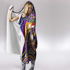 Merry Christmas Storm Hooded Blanket Aboriginal Santa Rugby Mascot - Melbourne